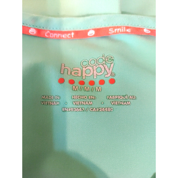 Code Happy Women's Scrub Top Size medium Sherbet Green Medical Nursing - Picture 4 of 6